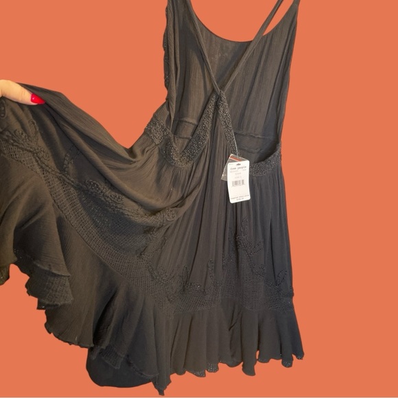 NWT Free People Encrusted Beaded Mesh Mini Dress Sz L - Picture 4 of 9